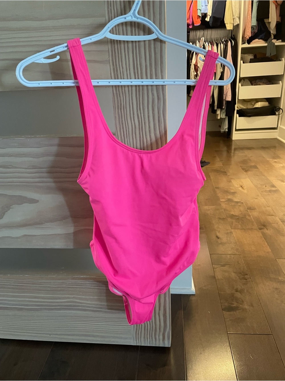 Simons Women’s Neon Pink One-Piece Swimsuit - small